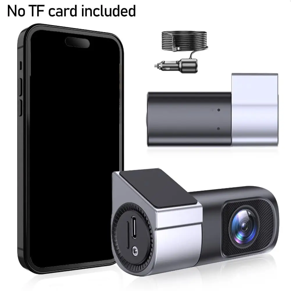 HD1080P  Mini Hidden Car Dashcam With Night Vision WiFi App Control 360° Rotatable Car Camera DVR Parking Monitoring Loop Camera
