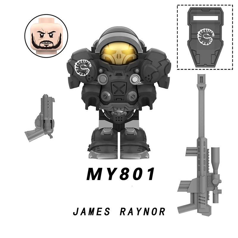 

MY801-MY805 MY601-MY615 Ultramarines Swordsmen Guarding T60 Power Armor Mini Robot Figure Bricks Assembling Doll Building Blocks