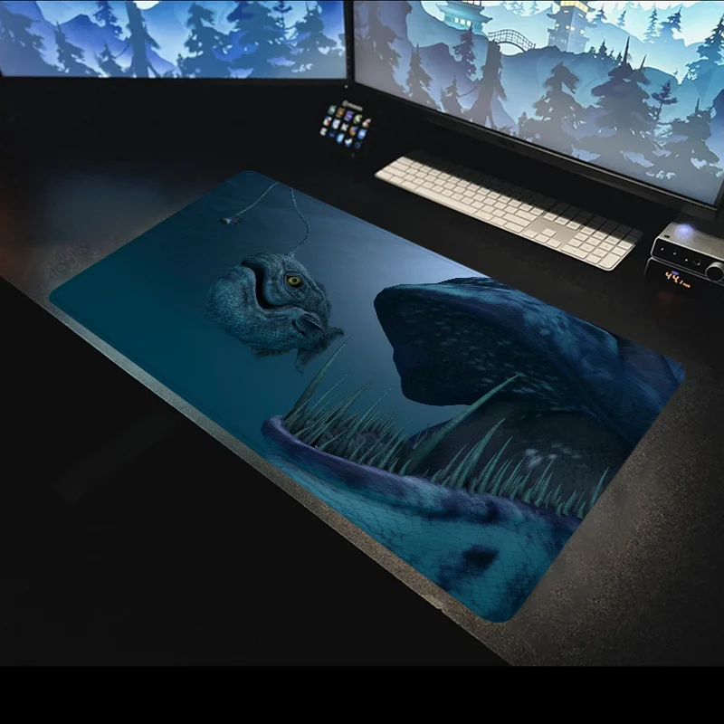 Tapis de souris Anime Gamer, Behemoth of the Deep, Desk Polymers, Deskvirus, Accessoires de bureau, Tapis de souris Sub média, 900x400