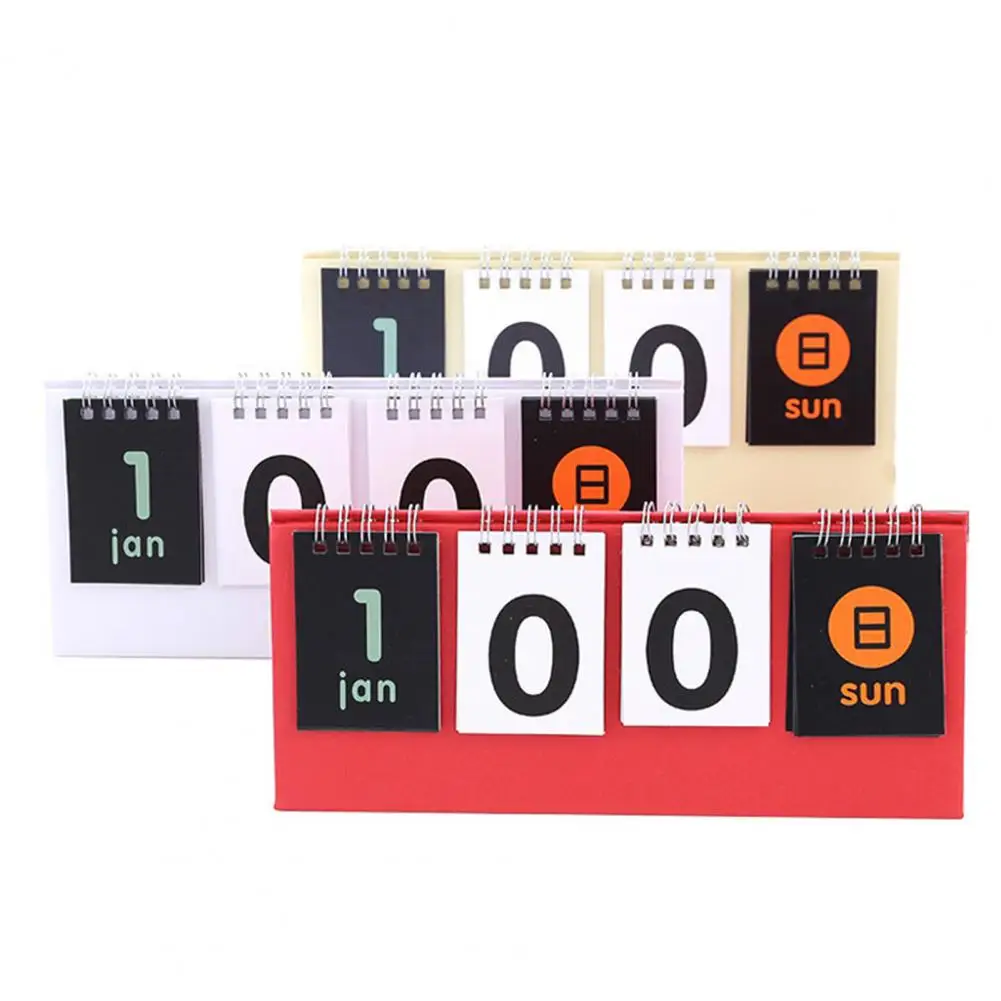 ポータブルミニカウントダウンカレンダートライアングルベースリバーシブルタイプ印刷なしリマインダーカレンダー家の装飾