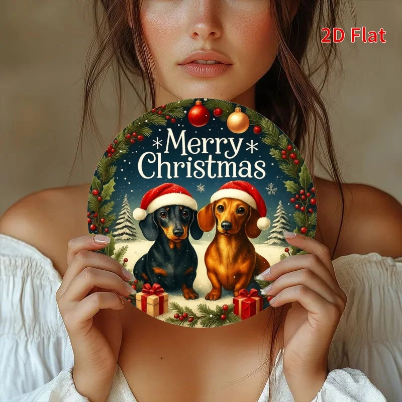 2D Flat - 1pc of 2D Flat Printed Iron Sign Featuring a Merry Christmas Design, Measuring 7.87X7.87 Inches (20X20 Cm). It'S Durab