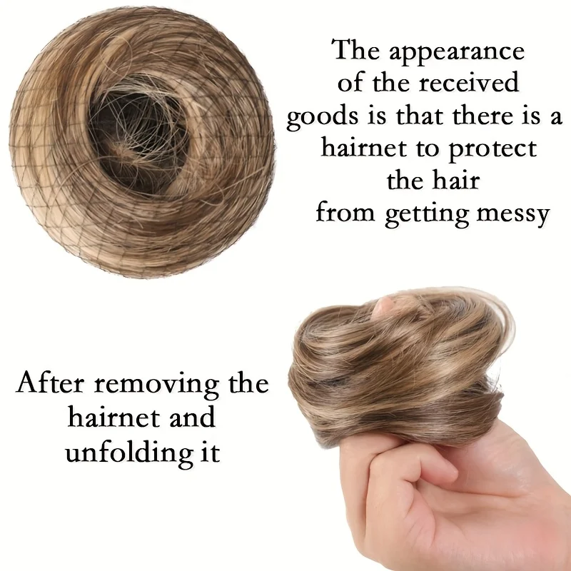 Aosiwig الاصطناعية فوضوي دونت كعكة الشعر أوبدو Chignon مع وصلة شعر مرنة للنساء إكسسوارات الشعر اليومية كسول