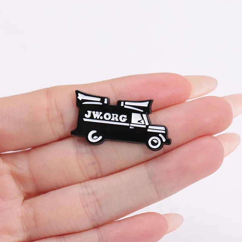 JW ORG Cars Enamel Pin Lapel Pin for Clothes Brooches on Backpack Briefcase Badge Jewelry Decoration Gifts for Friends