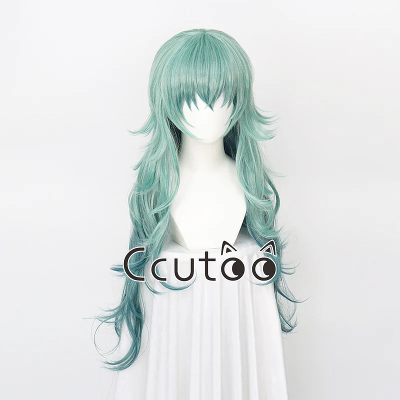 ccutoo wig Sen Takatsuki Eto 80cm Long Green Synthetic Ombre Heat Resistant Anime Cosplay Costume Wig