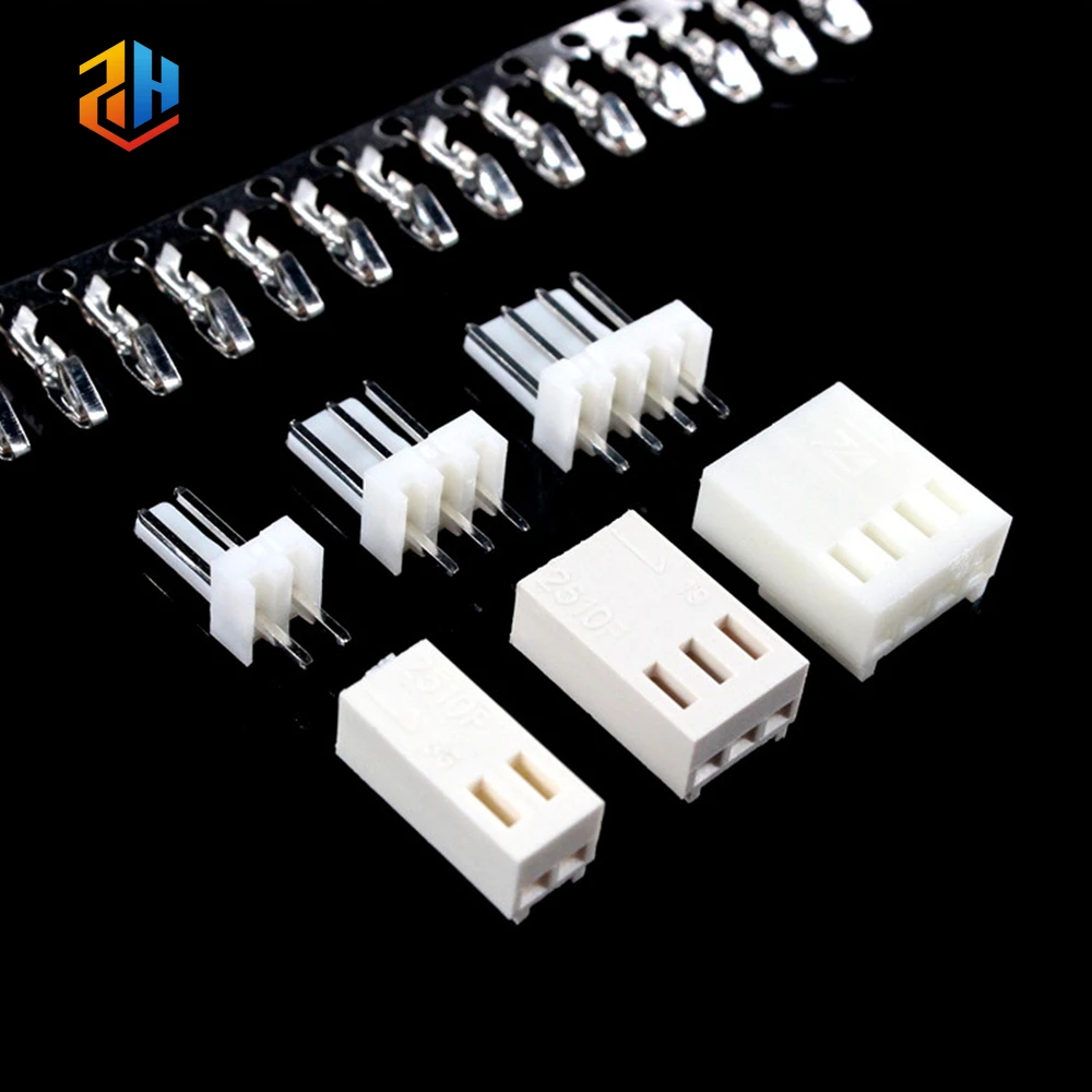 10/5Sets 2.54mm Pitch KF2510 Complete Connector Kit Straight Pin Header Housing & Crimp 2/3/4/5/6/7/8/10P Wiring Accessories