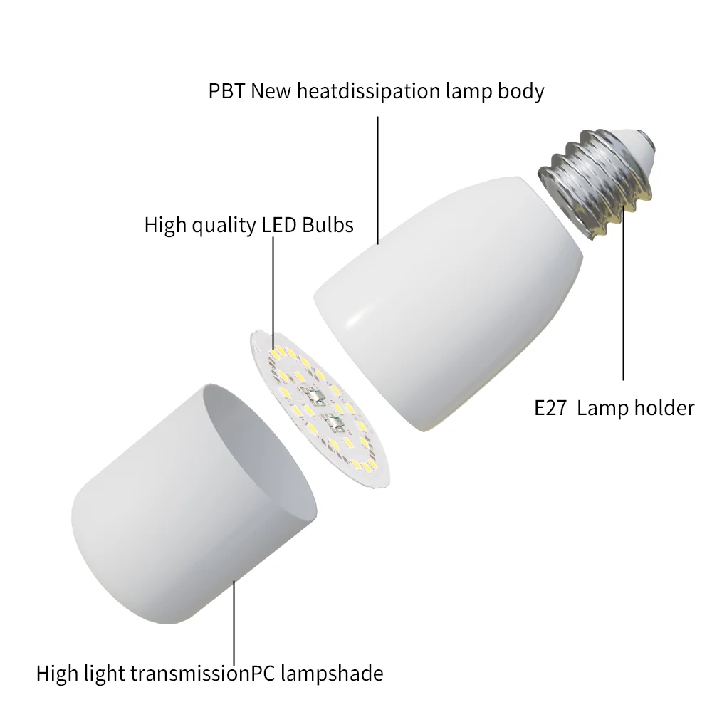 1-4PCS LED Photography Bulb Highlight White Light 20W Lamp Light Weight Not Fragile Use in Softbox Photo Studio With E27 Base