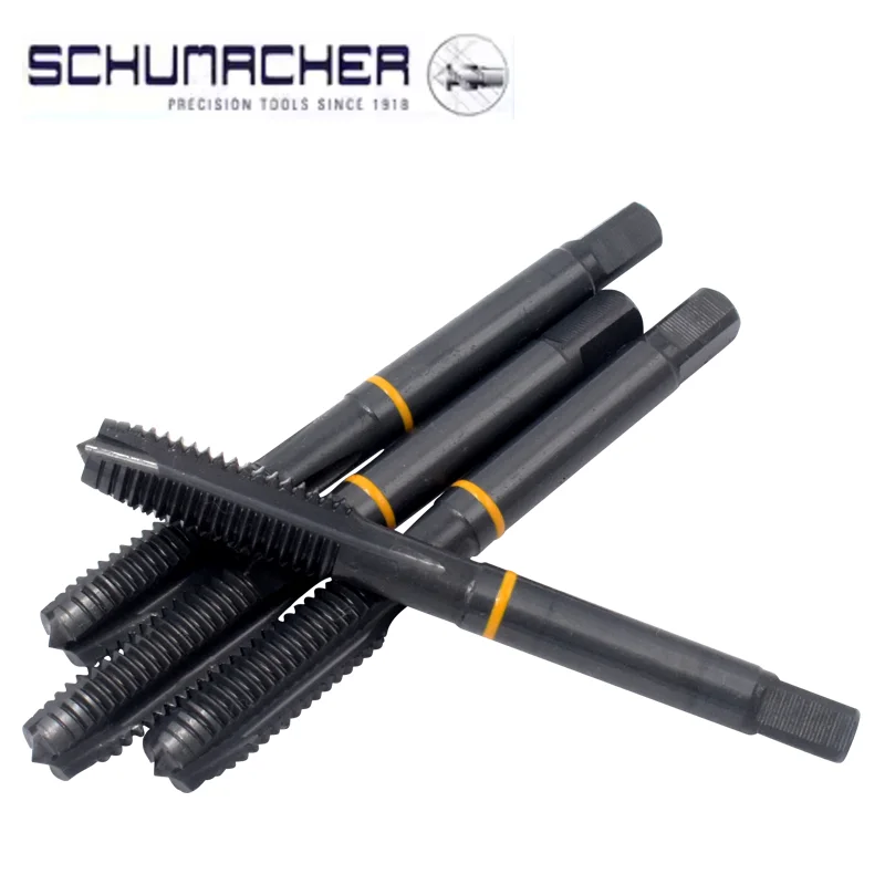 

German Original SCHUMACHER Yellow Ring JIS Standard Spiral Fluted Tap Pointed M3 M4 M5 M6 Machine Thread Taps For Titanium Alloy