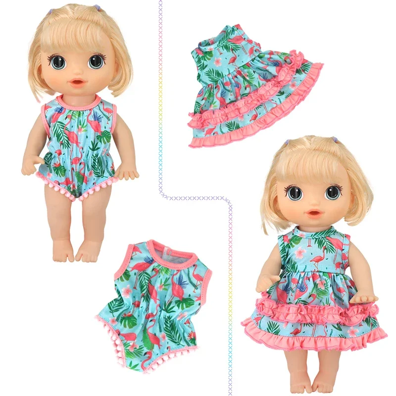 

30 Cm Rubber Silicone Doll Clothes 12" Baby Doll Flower Dress Swimsuit Children Girls Christmas Gift