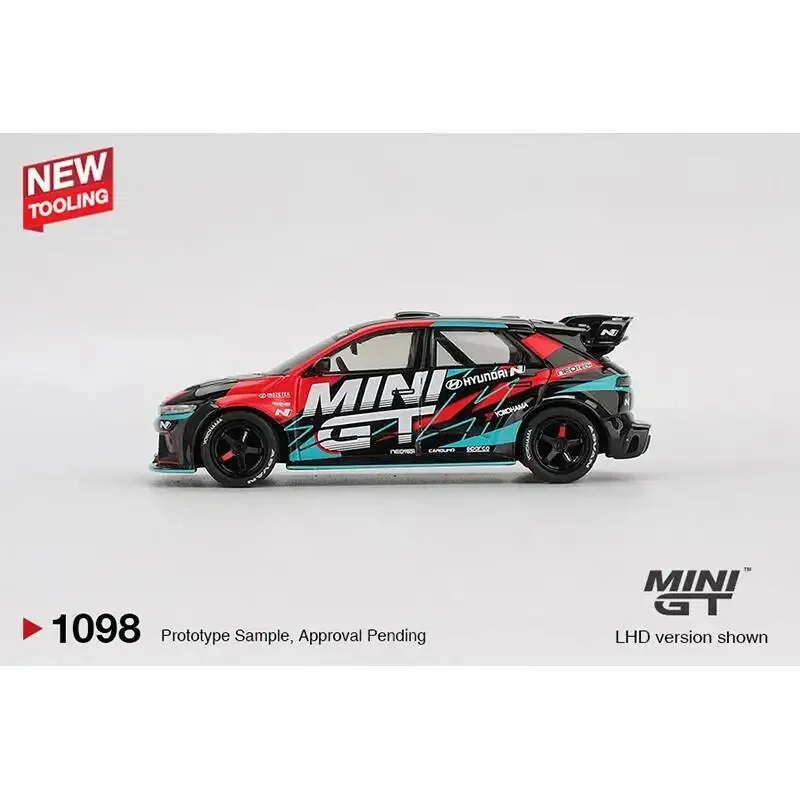 ما قبل البيع MINIGT 1098 1:64 هيونداي أيونيك 5N MINI GT RS 01T 2025 طوكيو السيارات صالون دييكاست نموذج سيارة جمع اللعب هيونداي