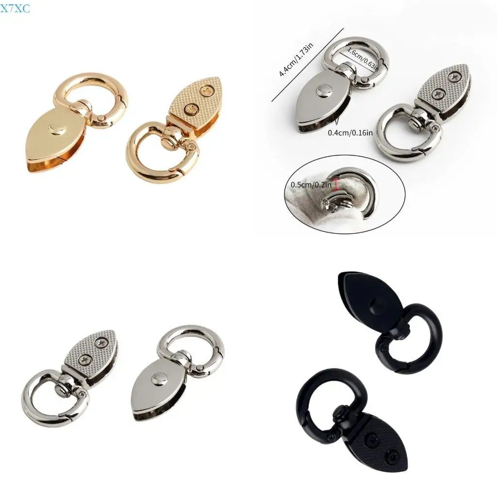 

X7XC 2Pcs Vintage Premium Metal Buckle Replacement for Evening Purse Handbag Shoulder Strap Repair Accesories