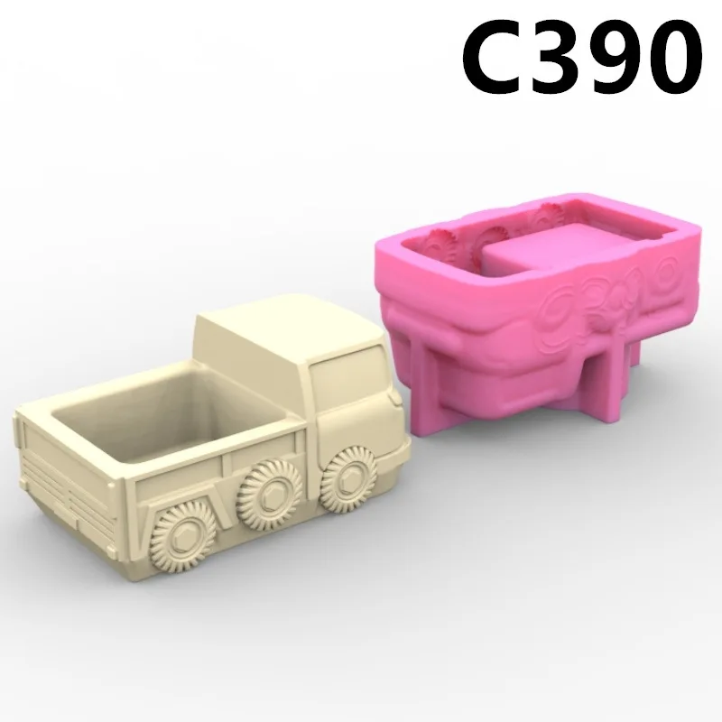 

Silicone Mold Cartoon Car Vase Flower Pot Succulent Pen Holder DIY Making Resin Concrete Vase Cactus Home Decor Tool