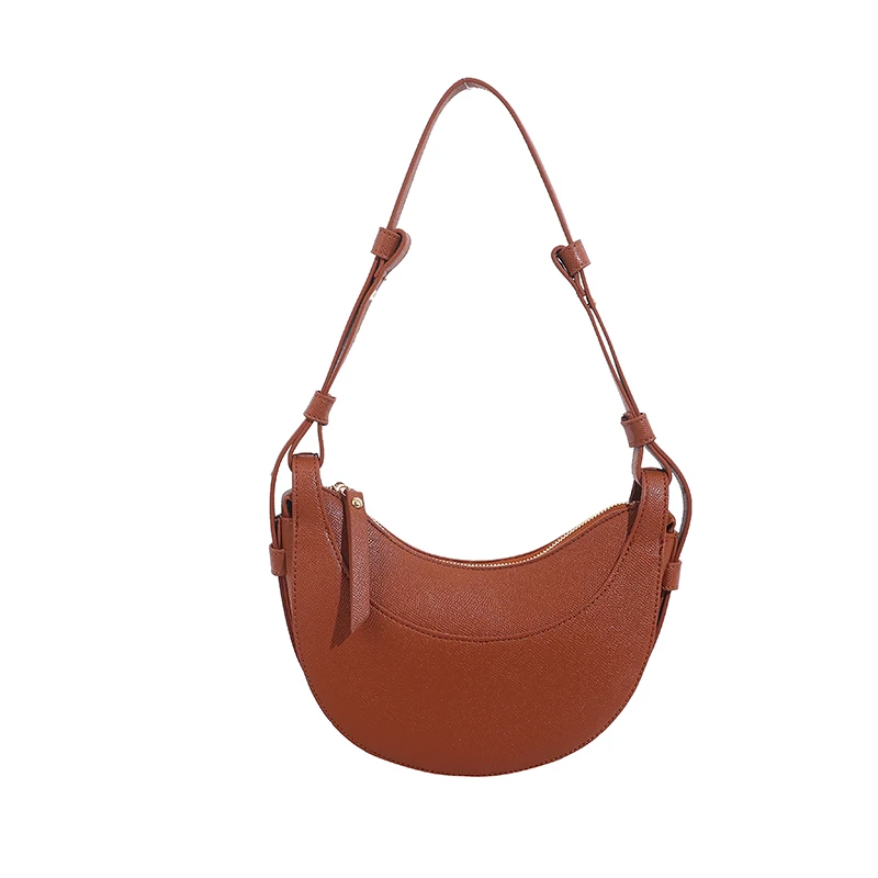 

French Niche Crescent Bags for Women Trend PU Leather Saddle Bag Luxury Designer Single Shoulder Bag Armpit Bag Ladies Handbag