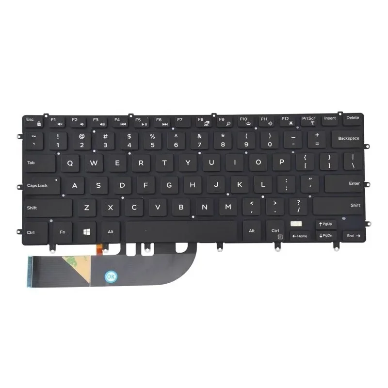 New 0GDT9F GDT9F For Dell XPS15 9550 9560 9570 7590 Precision 5510 5520 5530 5540 INS15 7558 7568 Laptop Keyboard With Backlight