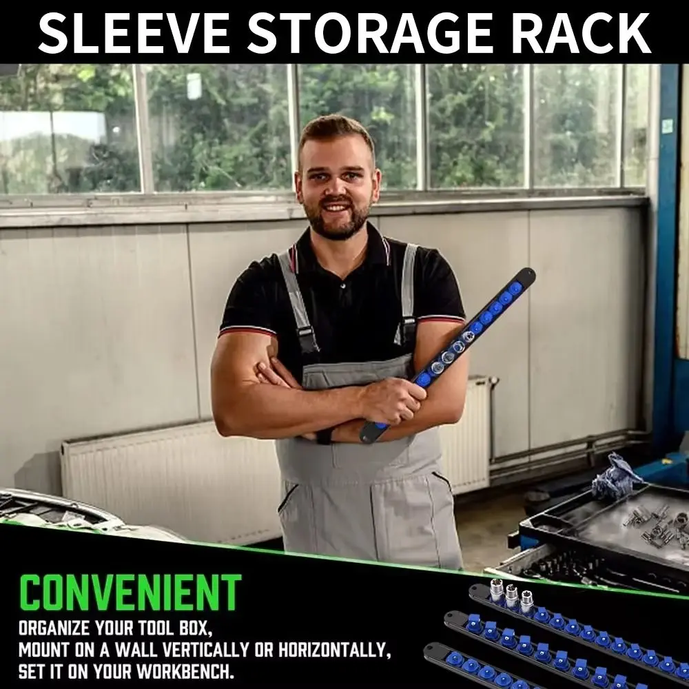 

360 ° Поворотный органайзер для розеток из АБС-пластика, большая емкость, 1/4 дюйма, 3/8 дюйма, 1/2 дюйма, стеллаж для хранения розеток, высокое качество, износостойкий