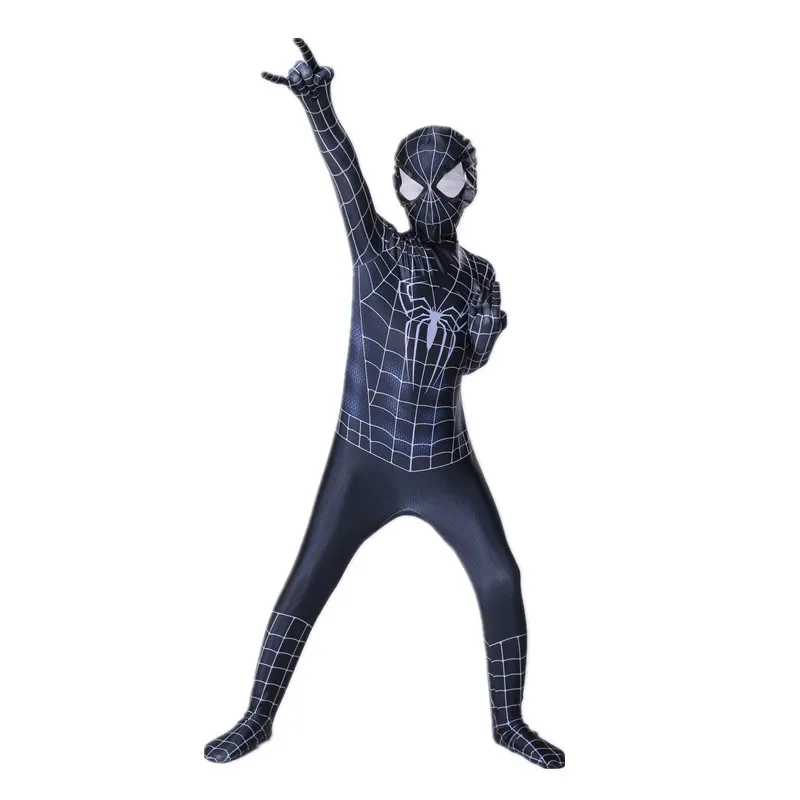 

Superhero Black Spider Jumpsuit Costume Movie Character Peter Parker Mask Costume Halloween Cosplay Costumes