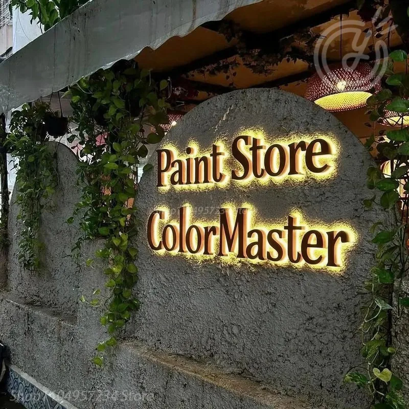 Letters With Lights LED Signboard Custom Sign Logo Business Advertising Wall Luminous Neon Brand Signs Acrylic Metal Garage 3d
