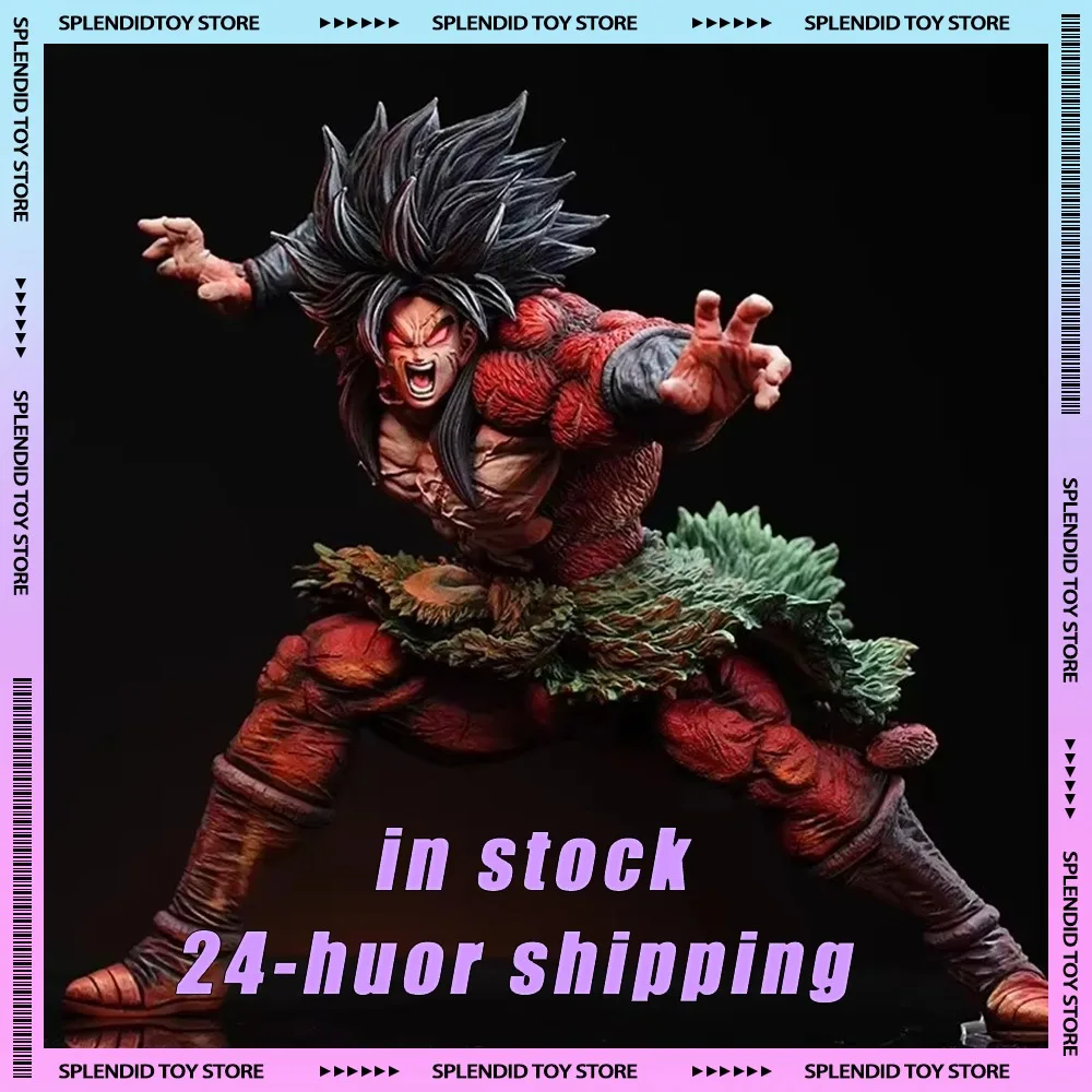 

IN STOCK 25cm Dragon Ball Anime Figures Super Saiyan 4 Broli Figures PVC Statue Collection Model Desk Decoratio Gifts Toys