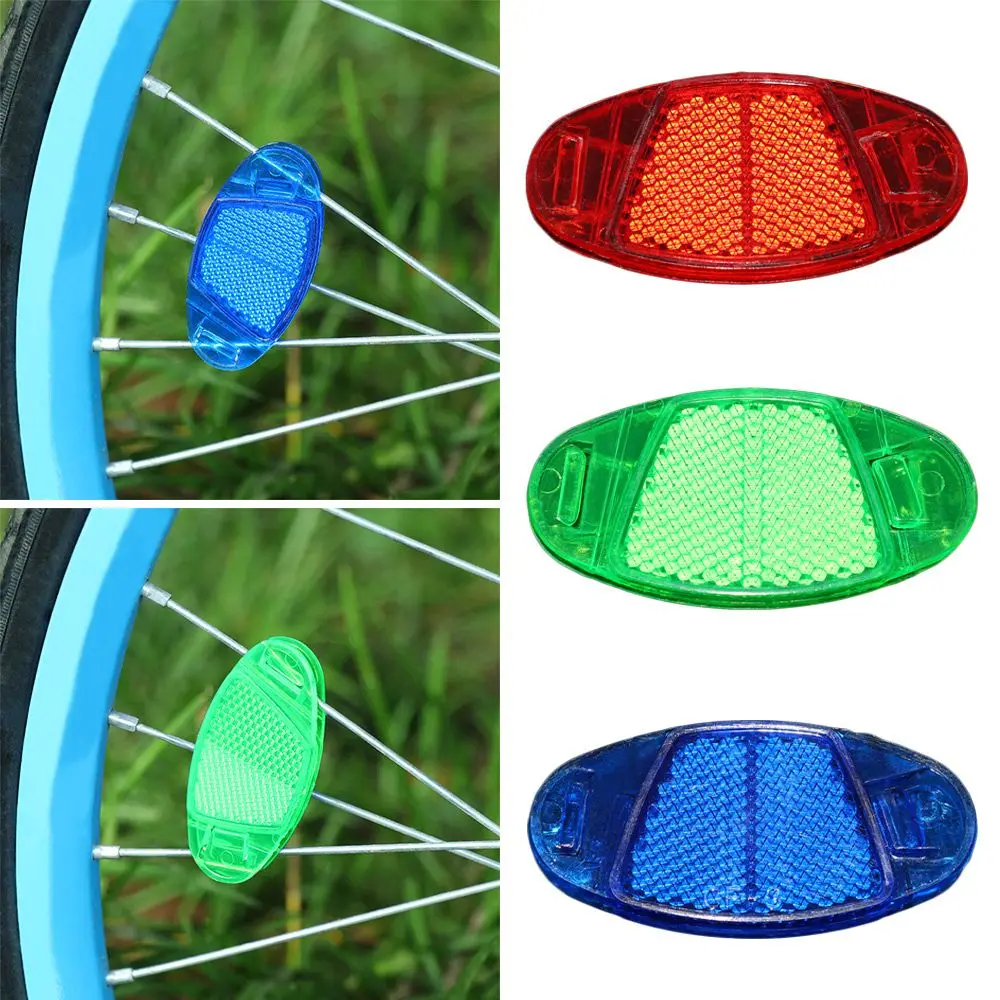 Reflector de radios para bicicleta, luz de advertencia de seguridad, luces de ciclismo, llanta de rueda, accesorios reflectantes para bicicleta, 4 Uds.