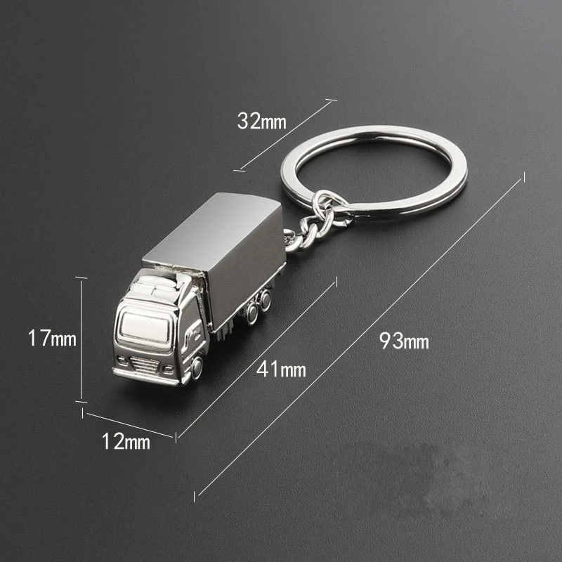 10 Pcs Mini Metal Truck Keychains Lorry Key Ring for Car Keyfob Gift For Women Men