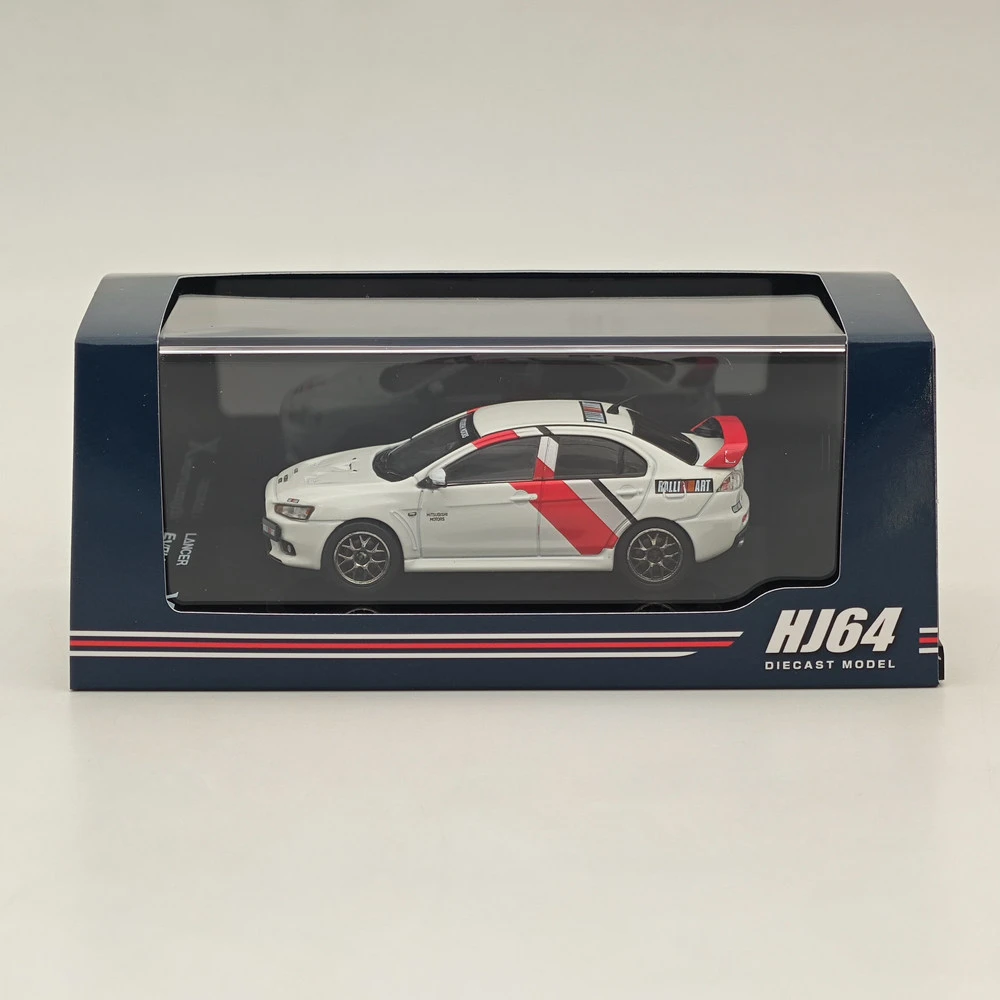 

1/64 Hobby Japan Lancer Evolution X Ralliart Color(White) HJ644053RA Diecast Model Car Limited Collection Auto Toys Gift