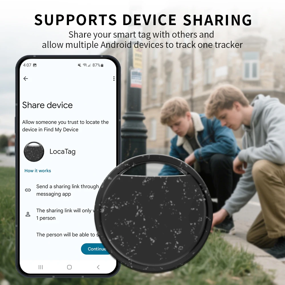 4PCS Android GPS Tracker Wallet Luggage Locator Anti Loss Eco Smart Tag via Google's Find Hub for Samsung Xiaomi MOTO Finder