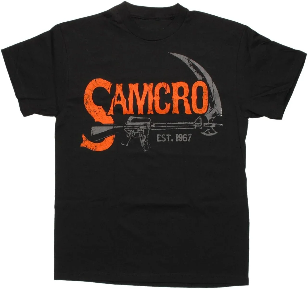 Vintage SOA Samcro Sickle Rifle T-Shirt 100% Cotton O-Neck Summer Short Sleeve Casual Mens T-shirt Size S-3XL