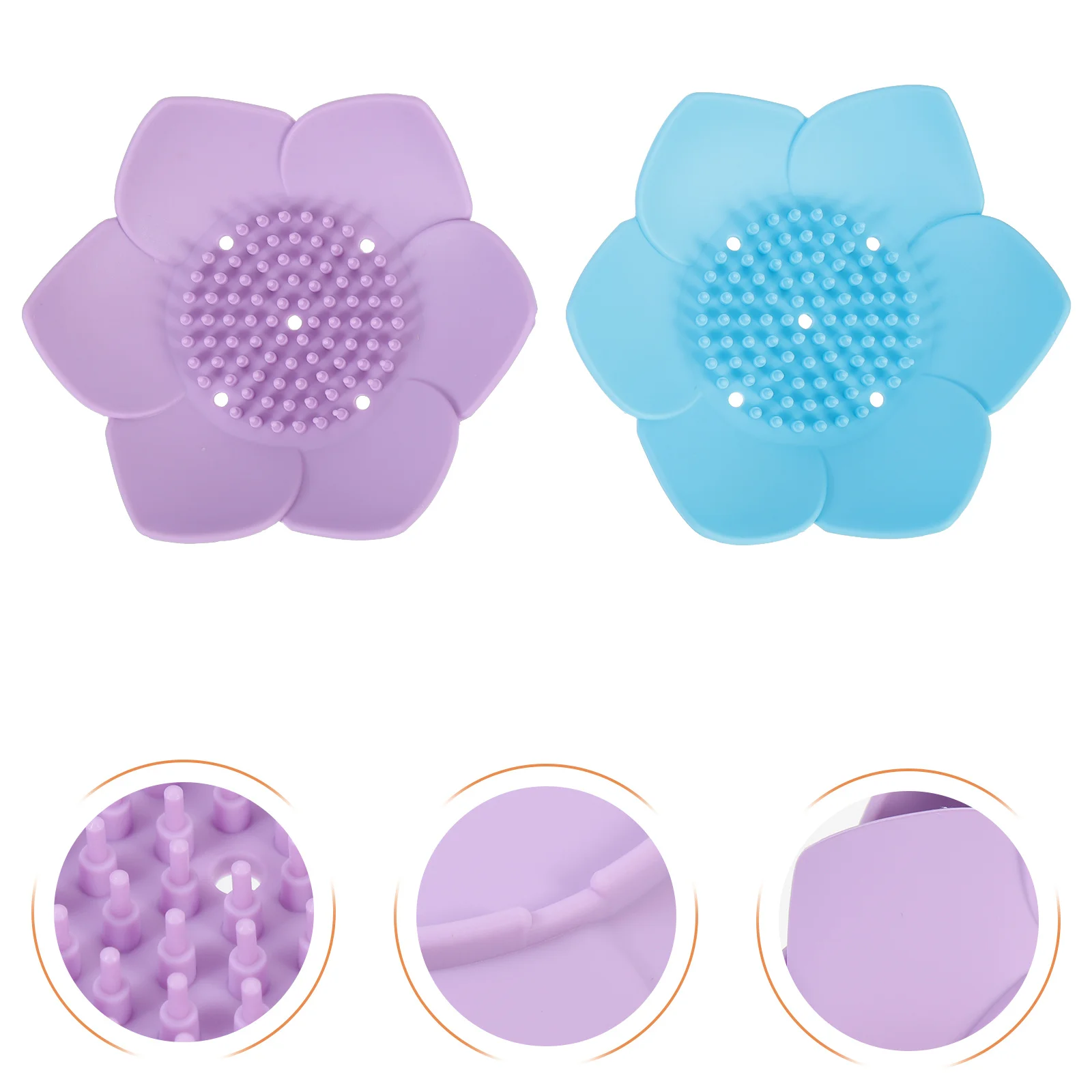 2 قطعة صحن الصابون المنزلية سيليكون لوتس تصميم لوازم الحمام متعددة الوظائف الصرف حامل الصابون لوازم الحمام #4