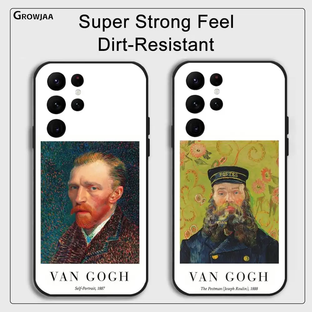 

Flower Vincent Van Gogh Art Phone Case For Samsung Galaxy S24 Ultra S22 S23 Ultra S21 S20 5G Protective Silicone Soft Funda