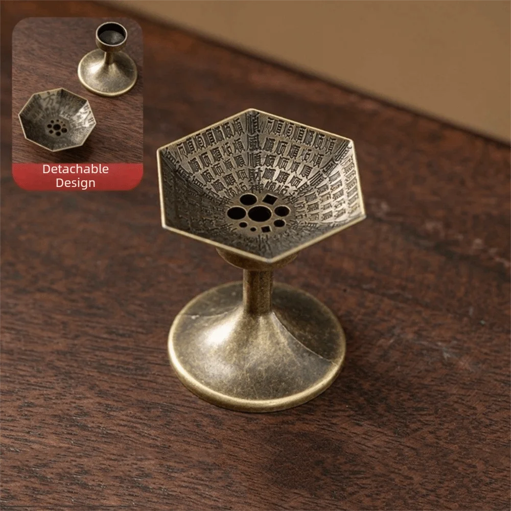 New Split-type Alloy Incense Holder 9-Holes Stable Sandalwood Incense Burner High-footed Aromatherapy Stove Home Decoration