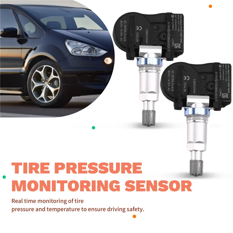 

4PCS TPMS Tire Pressure Monitor Sensor 433Mhz For Ford S-Max Mondeo 8G92-1A159-AC 8G92-1A159-AB 8G92-1A189-KB