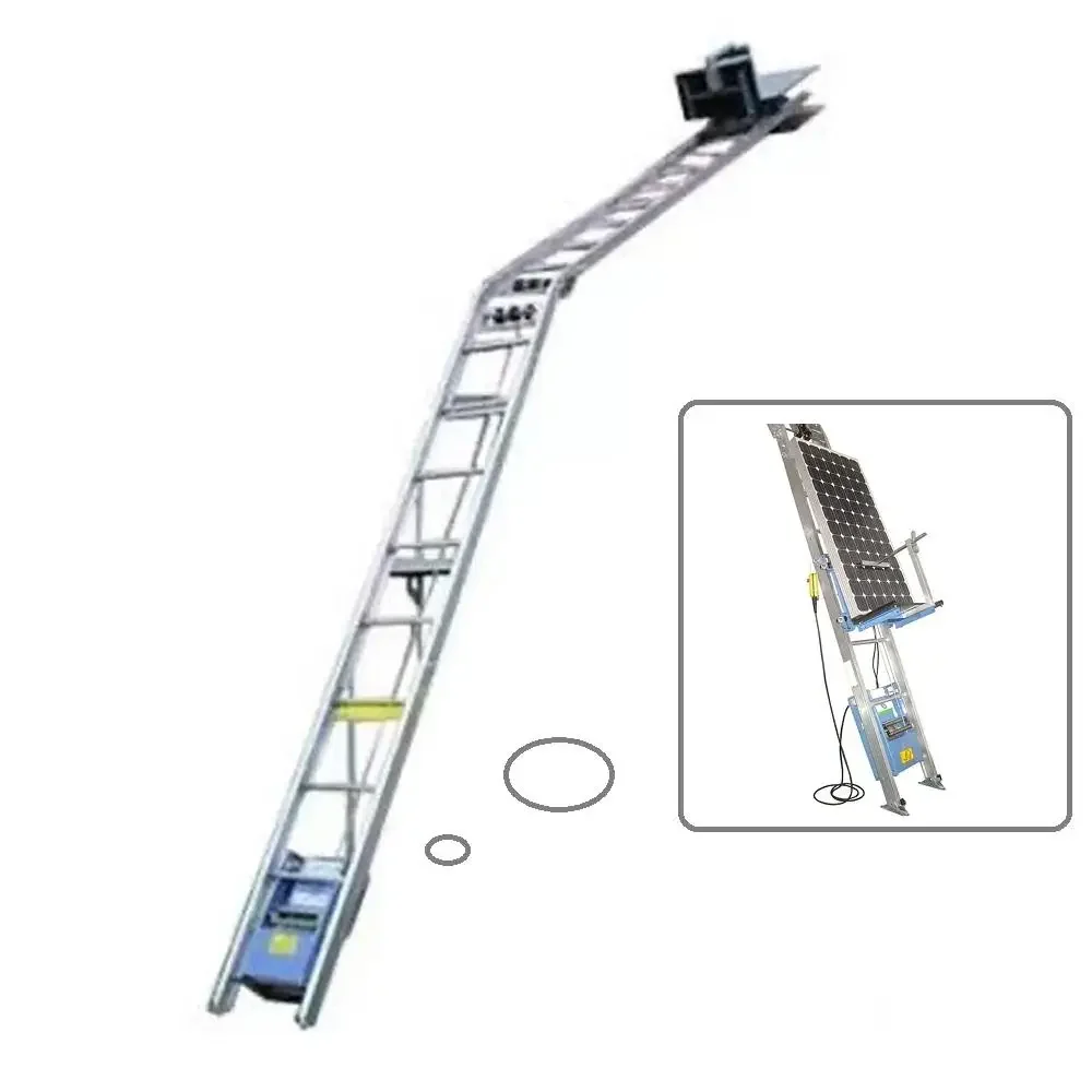 Electric winch extension ladder lifting safety crane hoist with wire rope sling
