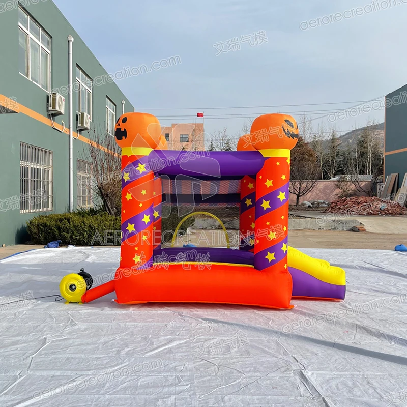 Customizable Courtyard Fun Inflatable Bouncer with Pool Halloween Inflatable Trampoline Castle Kids' Event Bounce House