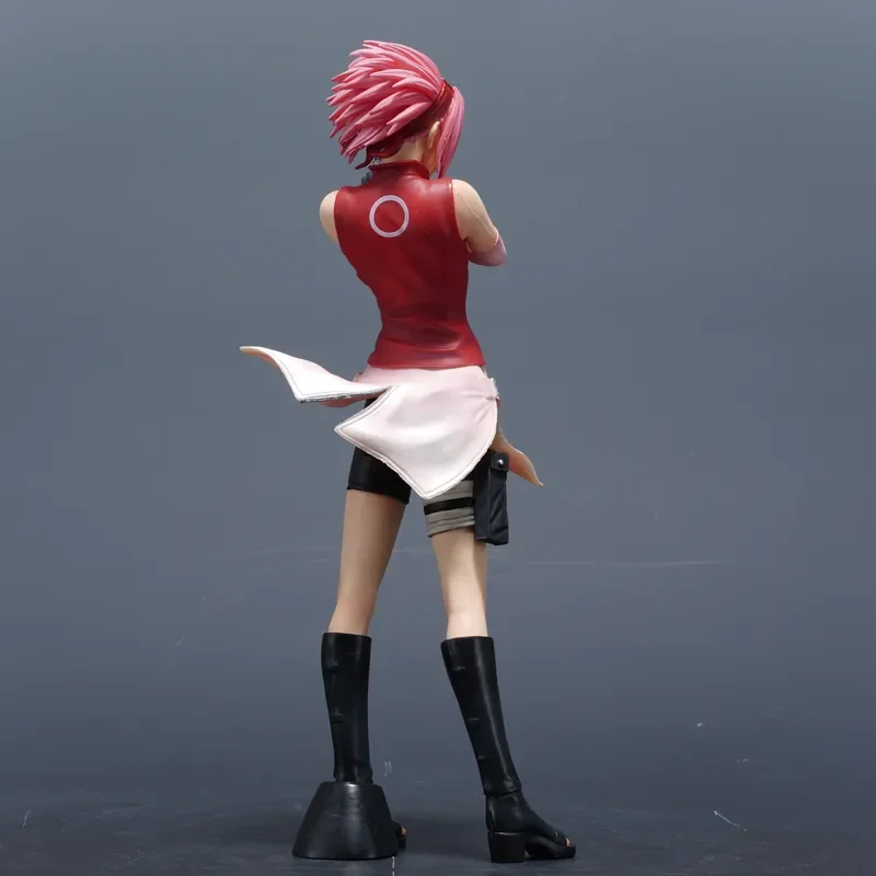 Gk 28cm Haruno Sakura Door God Series Ninja Action Figure Standing Statue Model Ornament Pvc Dolls Kids Collectible Toys Gifts