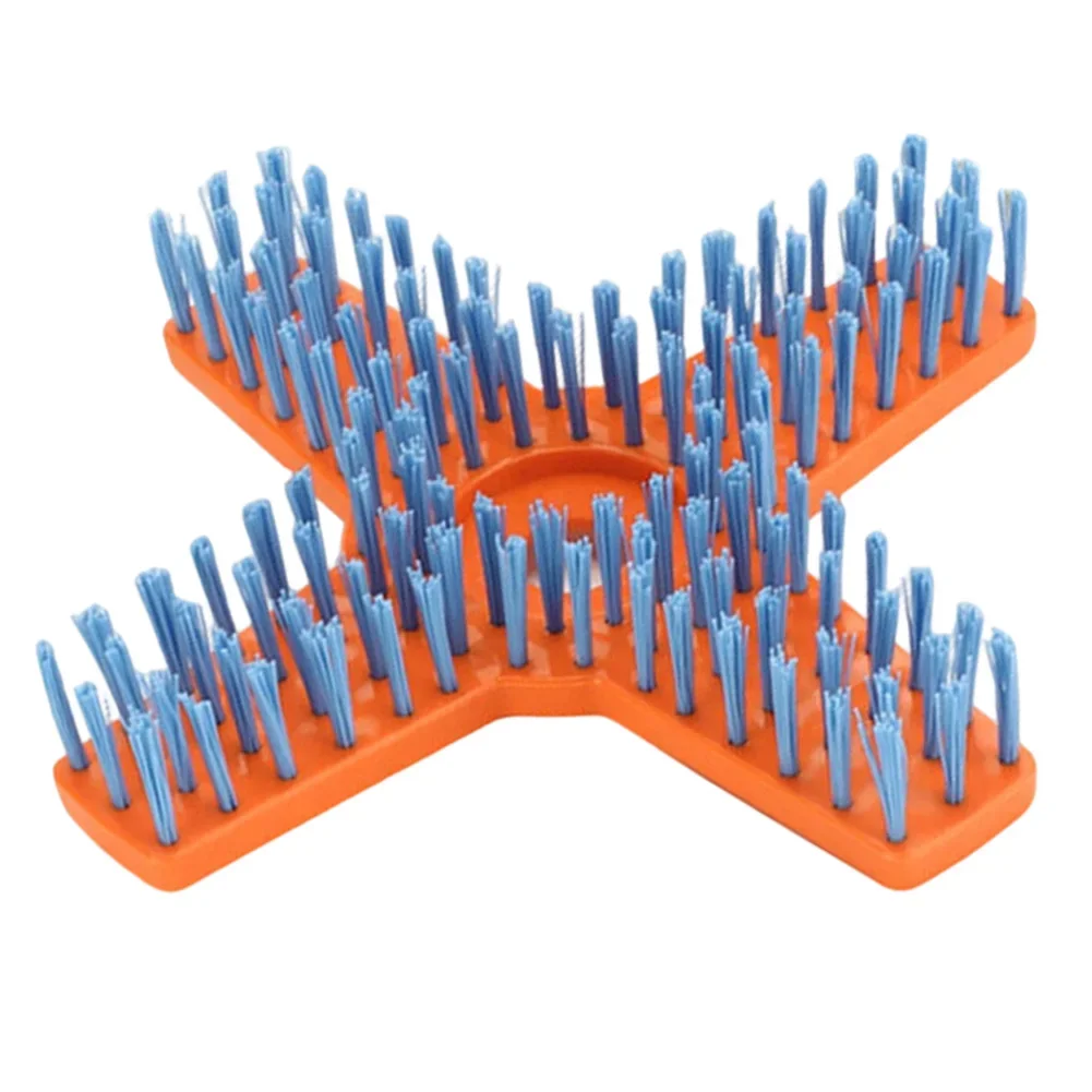 1pc Lawn Mower Cleaning Brush 10-inch Three-tooth Four-tooth Disc Cleaning BrushFor Deck Garden Yard Floor Patio Farm Tile Grout