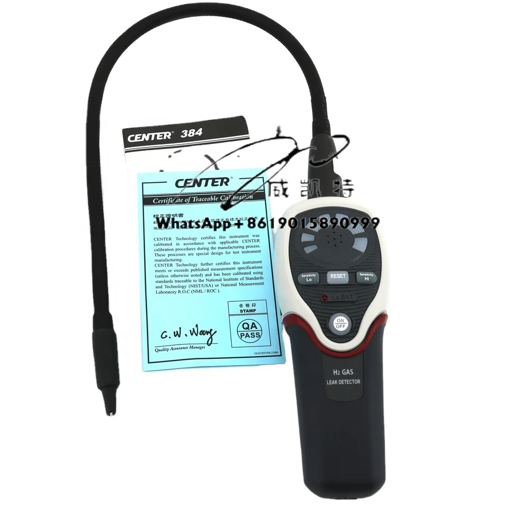 CENTER-384 Digital Track Gas Leak Detector 5% Hydrogen (H2) + 95% Nitrogen (N) Refrigeration Detector