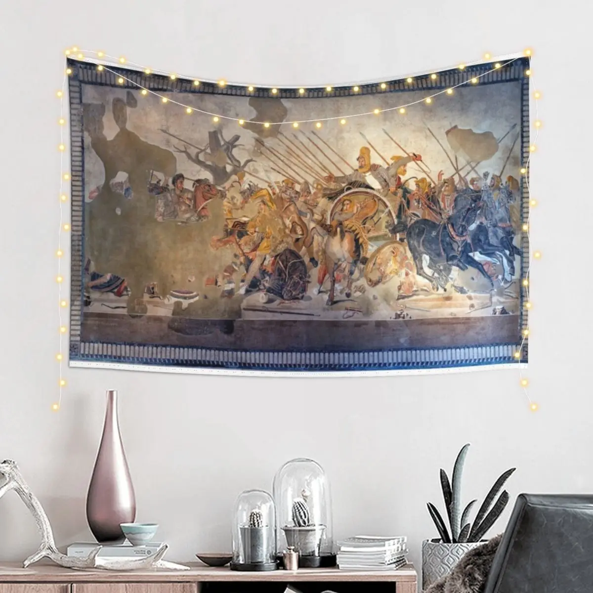 

Battle of Alexander the Great and Darius III mosaic Tapestry Wall Tapestries Wall Decoration Items Tapestry