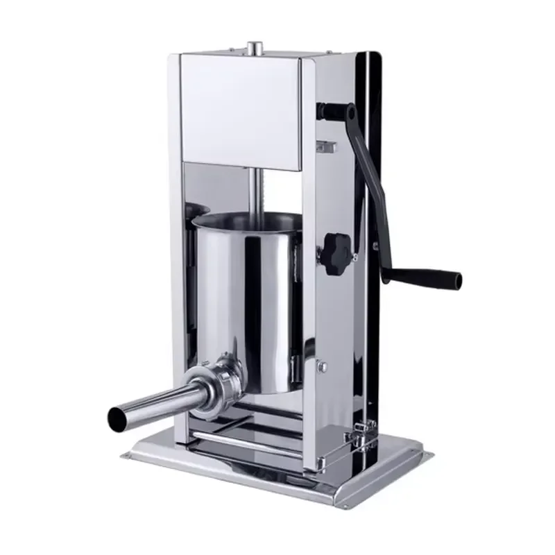 4kg Vertical Sausage Stuffer Stainless Steel Meat Filler Two Speed Kitchen Tool Manual Link Maker Heavy Duty Metal Frame