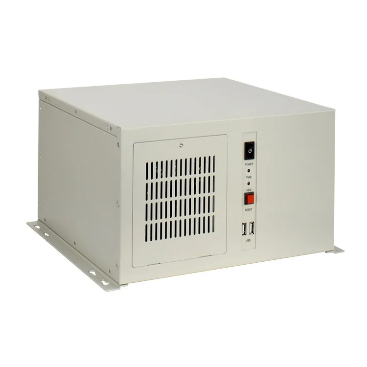4U 330mm Depth 7 Slots ATX Industrial Chassis Wall/Horizontal/Vertical Mount, Multi Serial Ports for Storage & Surveillance