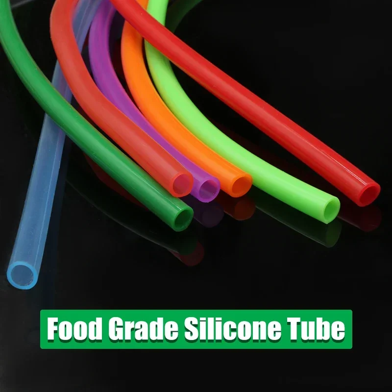 1 Meter Food Grade Flexible Silicone Tube Rubber Hose ID 1 2 3 4 5 6 7 8 9 10 mm Soft Drink Water Connector hose colourful Pipe