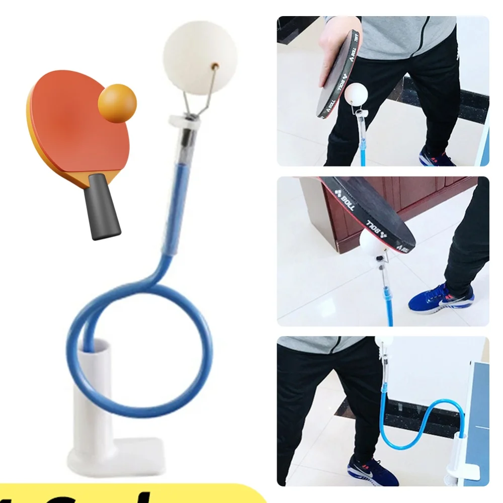 Table Tennis Ball Trainer Pingpong Practice Training Device Rapid Rebound Ping Pong Machine with Table Clamp for Beginners