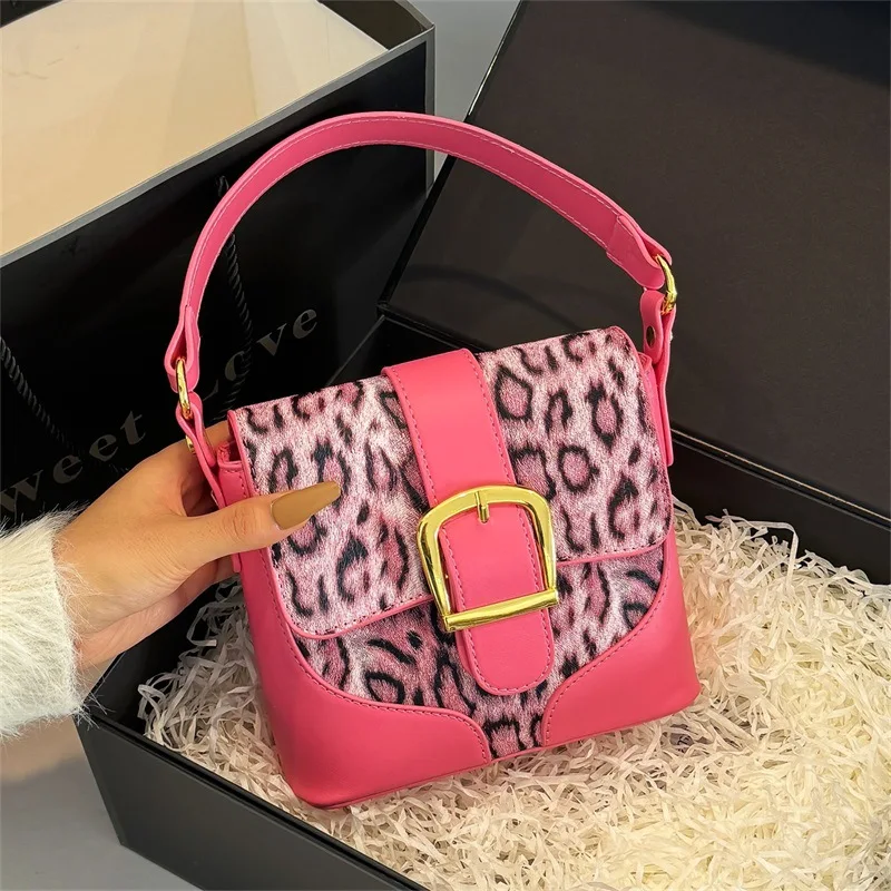 

2025 New Arrival Leopard Print Purse, Inspired Crossbody Bag, Trendy Top Handle & Shoulder Bag, Chic Animal Print Day Bag
