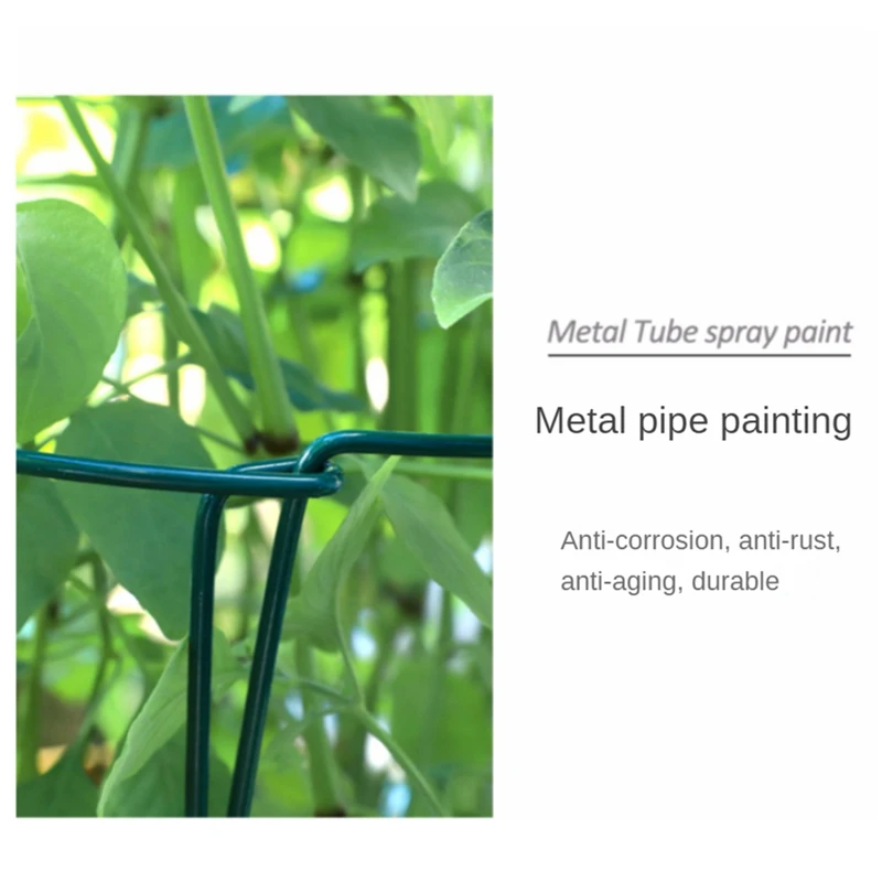 Garden Plant Support Stake, Heavy Duty Interconnecting Semi-Circular Peony Support Ring Cage, Plant Support Rack(10Pcs)