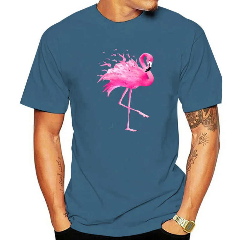 Flamingo Pink Ribbon Breast Cancer Awareness Ladies T-Shirt S-3Xl For Youth Middle-Age The Old Tee Shirt