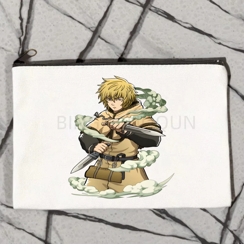 

Органайзер для косметики Vinland Saga, женская косметичка из холста, экологически чистая, большая вместимость, модный кошелек для покупок