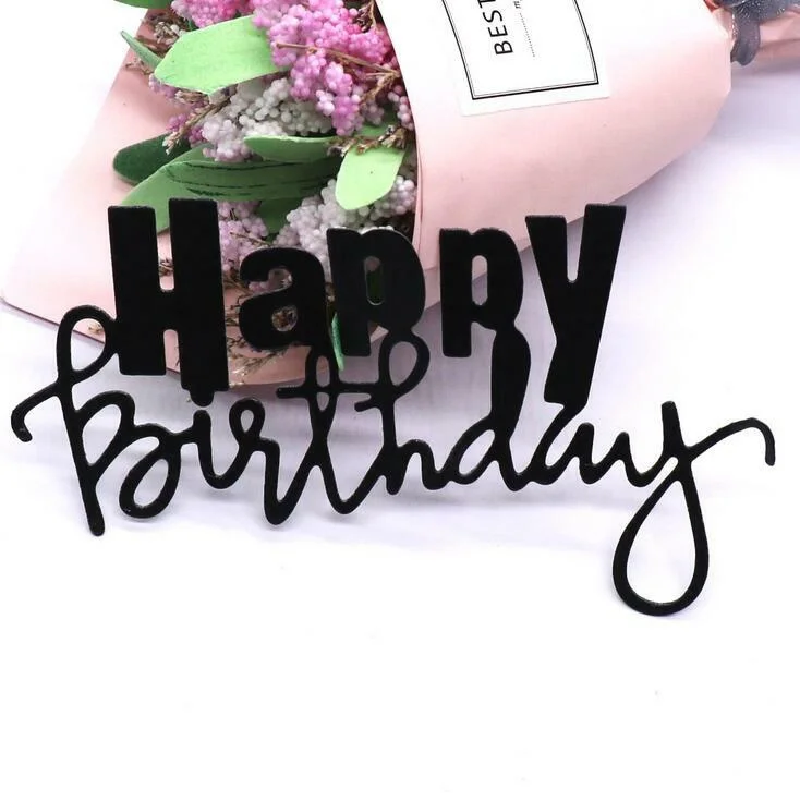 Alles Gute zum Geburtstag Brief Metall Stanzformen Form Scrapbooking Papier Handwerk Messer Form Klinge Punch Vorlage Prägeschablonen
