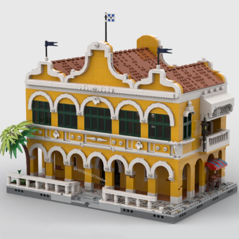 NEUE 4838PCS mittelalterliche Piraten Serie Puerto Santa Maria Zoll Haus modell DIY kreative ideen childrenSpielzeug geburtstag Geschenk blöcke