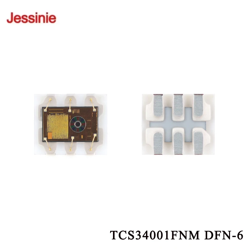 5Pcs/1pc TCS34001FNM DFN-6 Color Sensor Color and Infrared Red Green Blue Transparent and Infrared Ambient Light Sensor Chip
