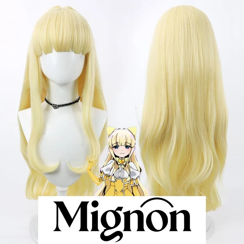 Magical Girl Envyl Sulfur cosplay wig yellow curls Halloween gift