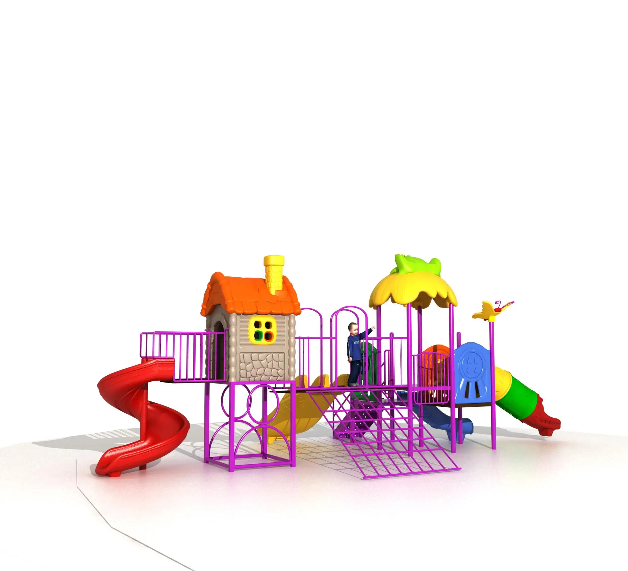 2027 Customized New Design Multi-functional Large Playground Slide for Big Kids