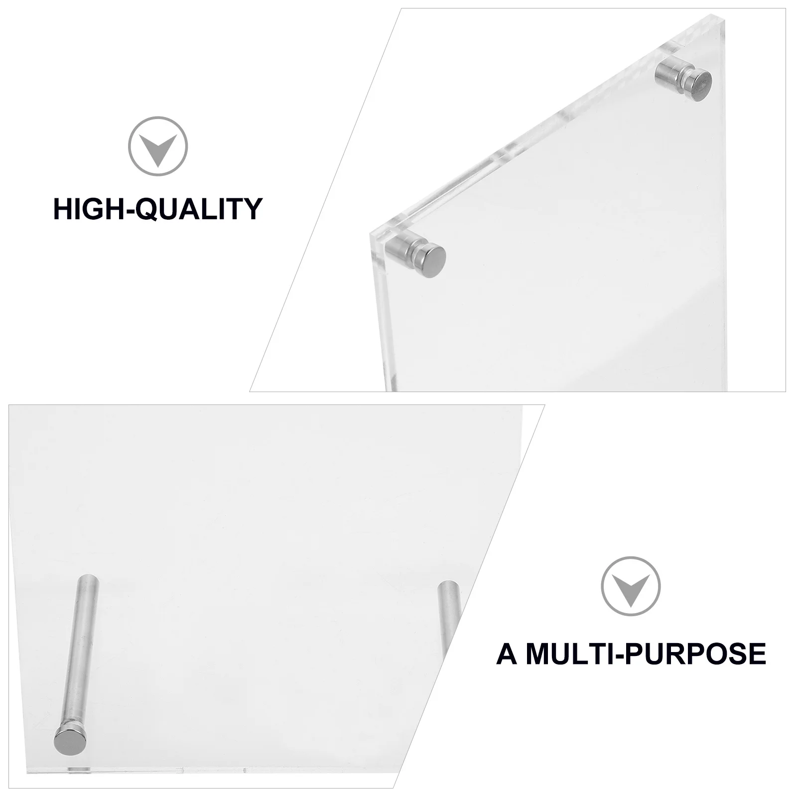 

1Pcs Acrylic Picture Frame Practical Certificate Frame Transparent Border Out Desktop Decoration